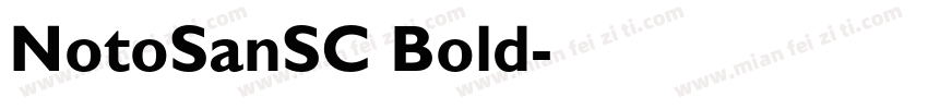 NotoSanSC Bold字体转换